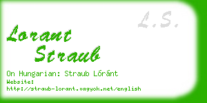 lorant straub business card