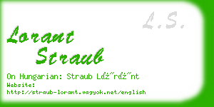 lorant straub business card